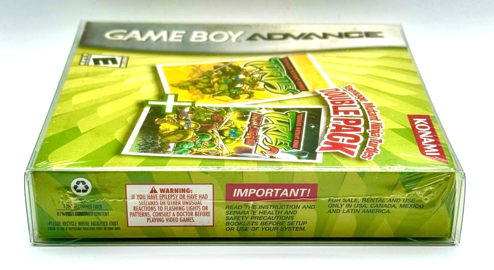Teenage Mutant Ninja Turtles Double Pack Pour Game Boy Advance (2006, Nintendo, Bon état)
