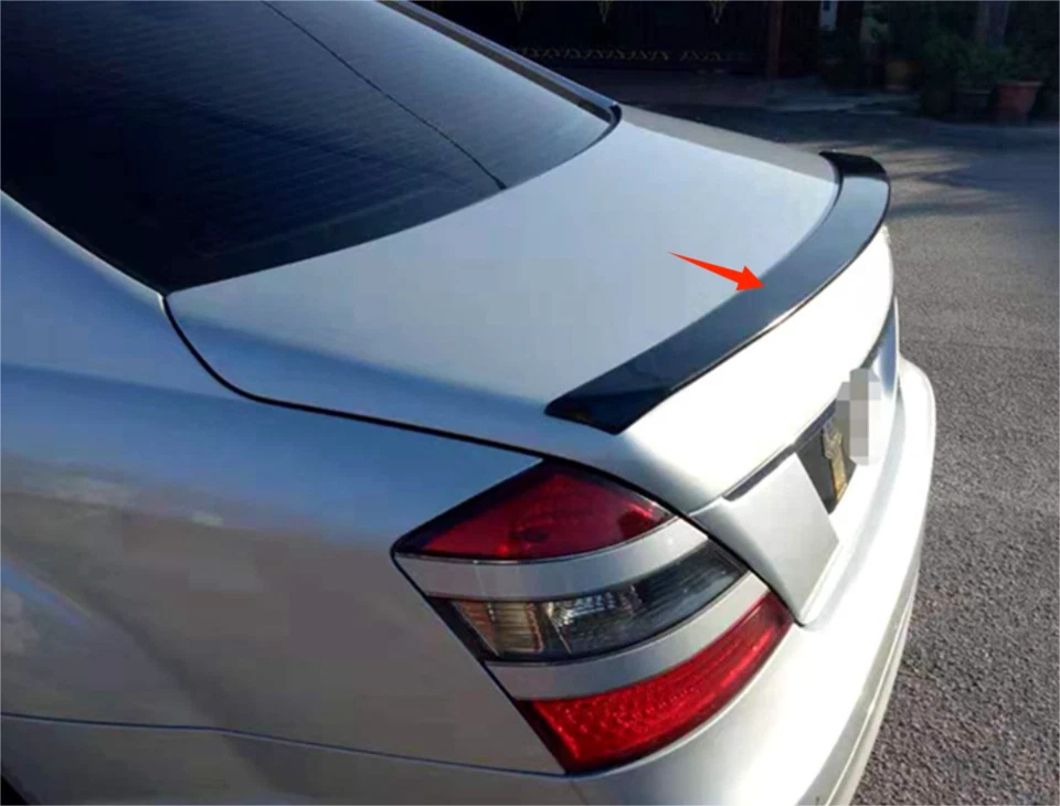 Spoiler traseiro ABS preto porta-malas ajuste asa 2007-2013 Mercedes Benz Classe S W221 - Imagem 3 de 4