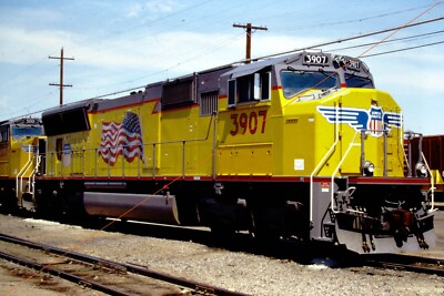 Original Union Pacific 3907 Dia - Iconic Flag Paint Phoenix, AZ 2003  