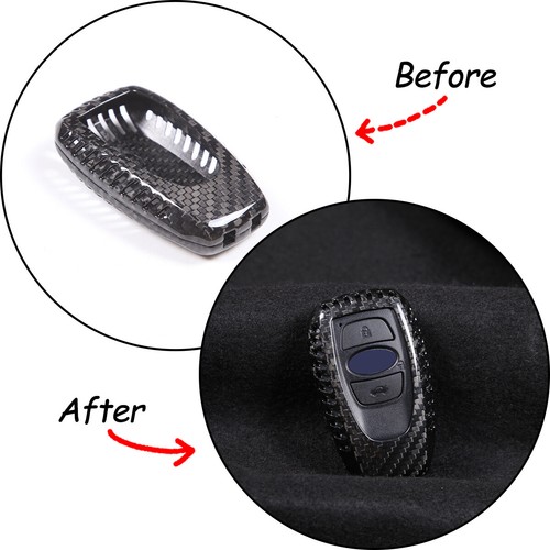 Real Carbon Fiber Car Smart Key Case Cover For Subaru BRZ WRX Legacy Outback XV - Picture 10 of 12
