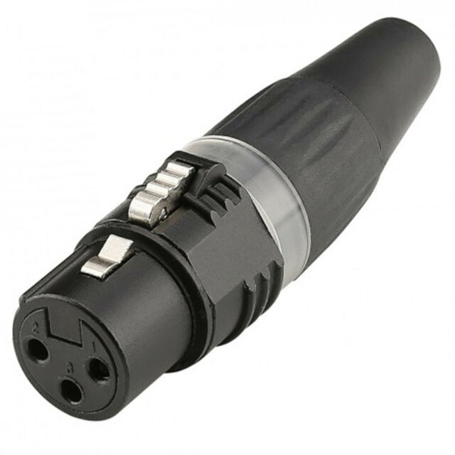 HICON 3pol XLR Female Plug Ø 3 5 To 7mm Silver Plated Contacts HI-X3CF-BLK HICON 3pol XLR Female Plug Ø 3 5 To 7mm Silver Plated Contacts HI-X3CF-BLK