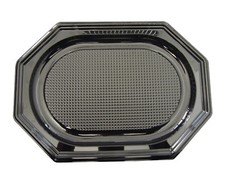 10 Partyplatten, Servierplatten, Catering-Trays, schwarz, mittel, 450 X 300 X 25