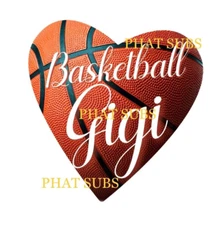 Sublimation Print Basketball Gigi Heart Ready to Press Heat Transfer