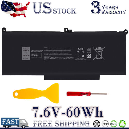 ✅F3YGT Battery For Dell Latitude 12 13 14 E7280 E7480 7480 7490 7380 7390 DM3WC - Picture 17 of 24