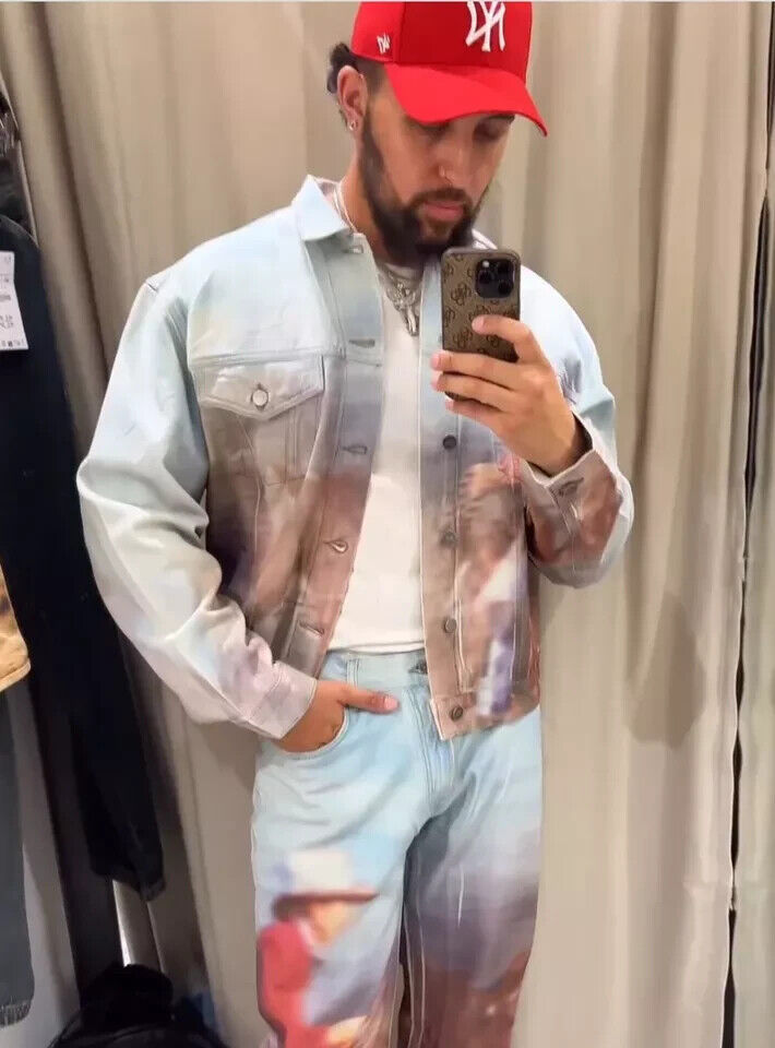 ZARA NEW MAN COWBOY DENIM JACKET X TWOJEYS LIMITED BLUE SIZE ZARA NEW MAN COWBOY DENIM JACKET X TWOJEYS LIMITED BLUE SIZE