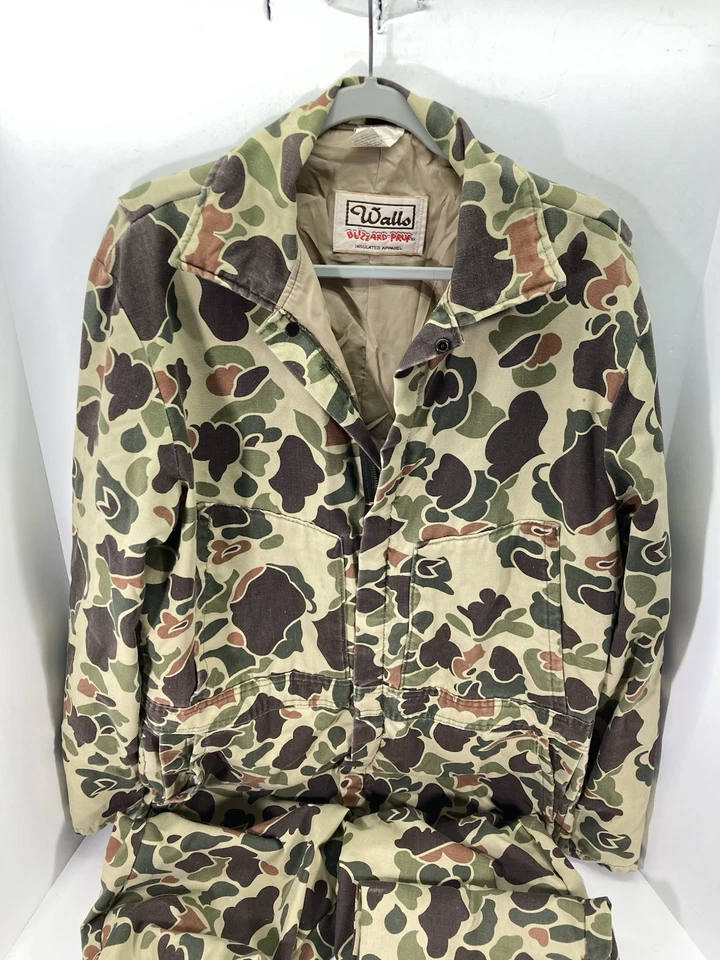 Walls Blizzard Pruf Hunting Coveralls Men Size Large Tall Full Zip Vintage USA - Image 2 of 4