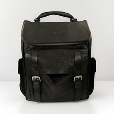 Velez Black Leather Men Backpack Top Handle Z...