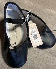 FREESTYLE, Danskin, Girls Size 12 Black Soft Ballet Slippers Shoes, New Tags