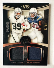 2015 Panini Black Gold Amari Cooper, Melvin Gordon DUAL Jersey RC Shadowbox #/99