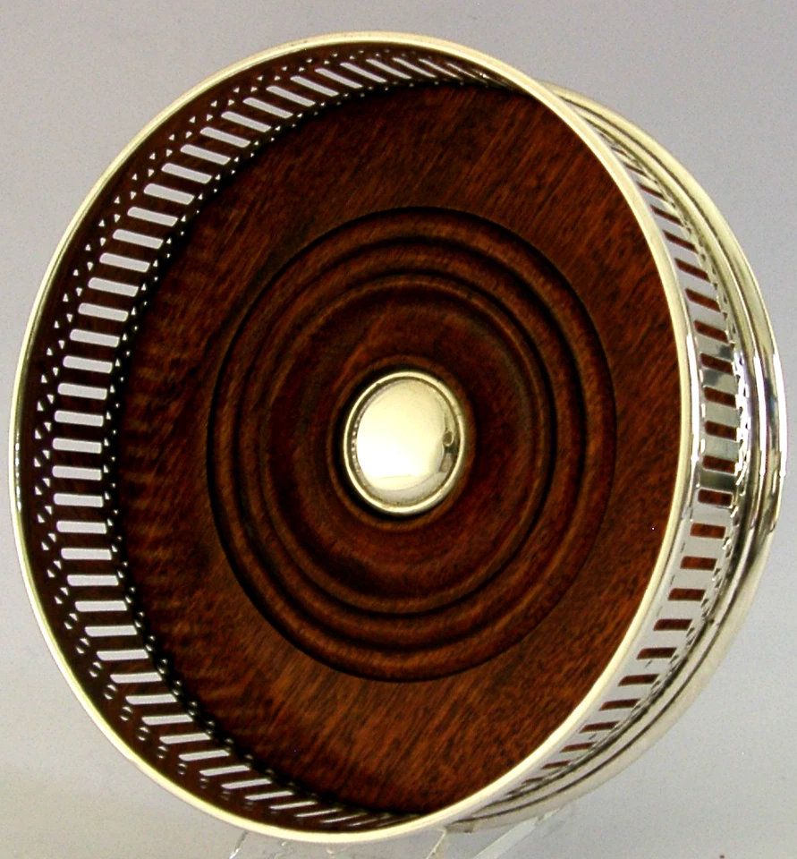 MINT LARGE STERLING SILVER CAMPAGNE WINE BOTTLE COASTER 2000 BARWARE 152g - Image 2 of 4