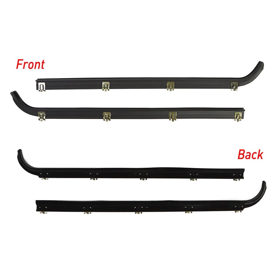 Front Door Window Weatherstrip Kit Felt Seal Run Channel Fit US