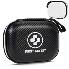Small First Aid Kit - 185 Pieces Waterproof Emergency S-185Piece, Black/White