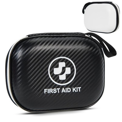 Small First Aid Kit - 185 Pieces Waterproof Emergency S-185Piece, Black/White 
