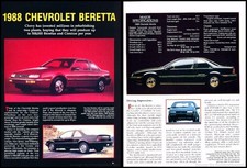 1988 Chevrolet Beretta Original Car Review Print Article J121