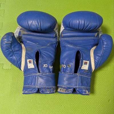 Winning Boxing Gloves 10oz Blue Old Amateur Model Japan Used
