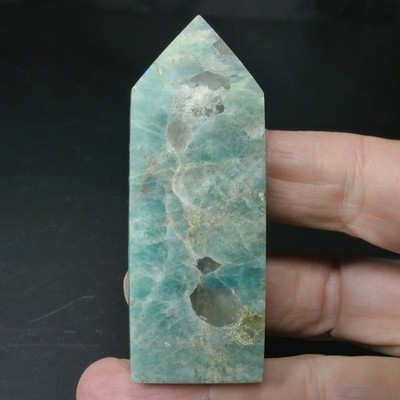 Viereck OBELISK AMAZONIT türkis blau aus Peru ca. 65 x 24 x 21mm Turm Tower No22