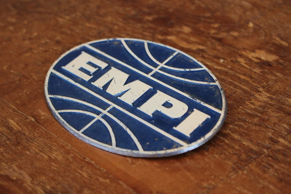 Vintage Original Metal Azul EMPI VW Volkswagen Emblema Insignia Logo Adorno RARO Foto 2 de 4