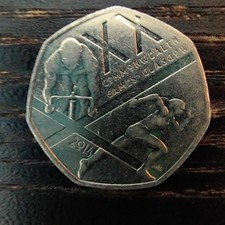 Commonwealth Games Glasgow 2014 50p Fifty Pence Circulated Collectable Coin