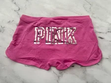 PINK Victoria's Secret Dorm Boyshort Boy Short Panty Pink Foil Logo S M L XL 2XL
