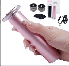 Electric Foot Callus Remover Professional Aluminum Pink 80pcs Sandpaper Discs