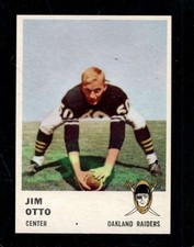 1961 Fleer #197 Jim Otto NMMT (RC) Raiders (Minimum Size) HOF