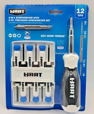 Hart 6-in-1 Screwdriver With 6 PC Precision S...