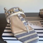 Crown & Ivy Women’s Striped Chain Ankle Strap Buckle Strappy Sandals 7.5M — photo 4