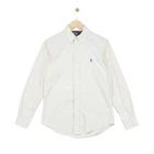 Vintage Ralph Lauren Oxford Shirt Mens Size S Cream Long Sleeve Button Up