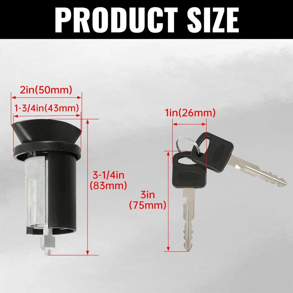 Ignition Switch Lock Cylinder with Keys for Ford F150 F250 F350 Ranger 707624 Foto 3 de 4