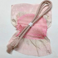 6398 Japanese Kimono Accessory Obiage and Obijime 2-piece Set Silk Shibori