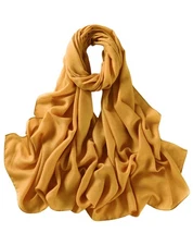 Gauze Linen Feeling Scarves Lightweight Soft Beach Shawl Wraps Casual Solid N...