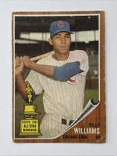 1962 Topps Baseball Card #288 Billy Williams Cubs HOF All-Star Rookie Cup. rookie card picture