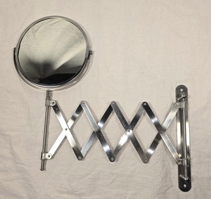 IKEA FRACK Extendable Wall Mirror Chrome Scissor Arm Bathroom Makeup