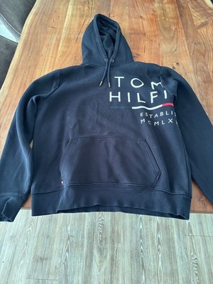 Tommy Hilfiger Hoodie Herren Dunkelblau Gr. M   Original Kapuzenpullover