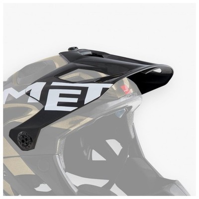 MET Parachute Visier Black White Glitter Glossy Fahrradhelm Ersatzschirm MTB
