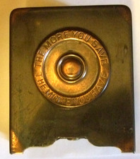 Banco de monedas antiguo cuanto más ahorres, más tendrás Brooklyn Nueva York