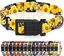 Dog Collar, Floral Puppy Collar, Yellow Floral, XS  For Boys Girls, Small