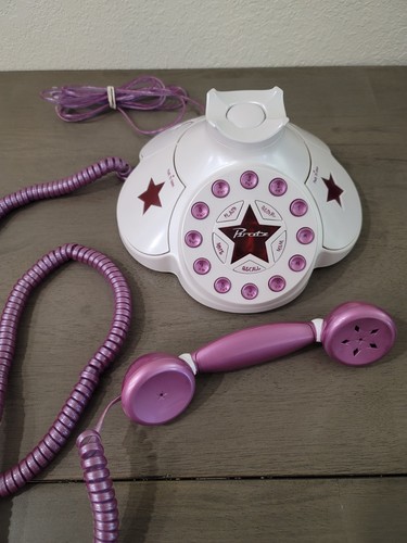Vintage 2003 Bratz Telefon przewodowy Funkadelic Funk Moda Landline Y2k Meta Fioletowy - Zdjęcie 4 z 10