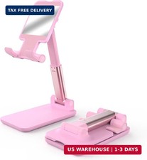 Cell Phone Stand, Adjustable Angle and Height Cell Phone Holder for Desk, Foldab