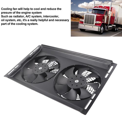 Car Radiator Cooling Fan 12V 80W Radiator Dual Cooling Fan Iron Frame High - Picture 4 of 12