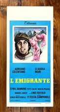LOCANDINA MANIFESTO CINEMA POSTER L'EMIGRANTE CELENTANO MINA NAPOLI FILM CULT IT