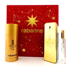 1 Million by Paco Rabanne 3 Pcs Set for Men 3.4  0.34 EDT Spray  5.1 Deo Spray