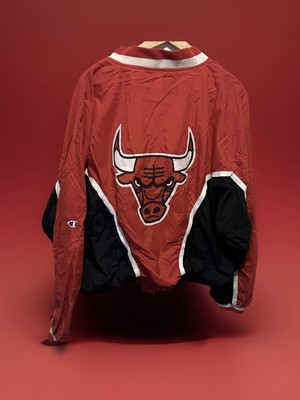 Champion Jacke Chicago Bulls Size L NBA Vintage Warm Up Track Jacket Jordan 90s