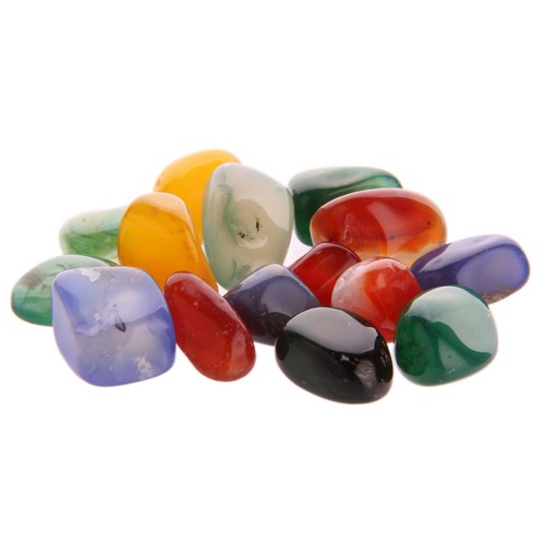 Pietra di agata colorata naturale 0,5-2 cm 100 g per cablaggio/taglio/lapidario/ - Foto 4 di 8