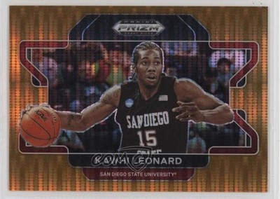2022-23 Panini Prizm Draft Picks Orange Pulsar Variation 38/49 Kawhi Leonard 7y2
