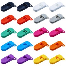 BPA-Free Pacifier Clip Fasteners 3/4" Dark Color Replacement Ends 20PC