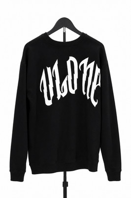 VLONE Arch Logo Crewneck Sweatshirt Black White Big V Logo Back Size L