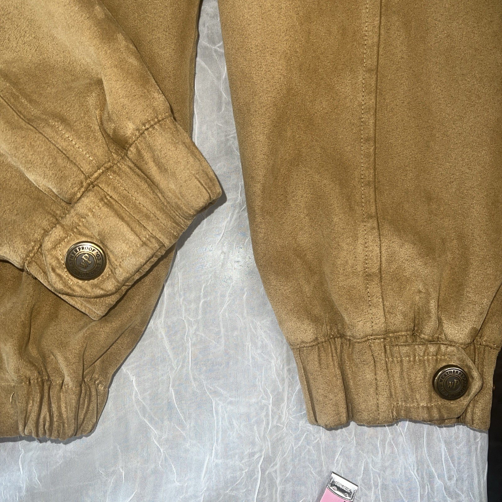 Weatherproof  Suede Jacket Medium Camel Brown Fas… - image 12