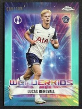 Lucas Bergvall 2024-25 Topps Chrome UCC Wonderkids Aqua Refractor RC /199 #WK-16