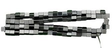 4mm Square Magnetic Hematite Gemstone Gem Stone Bead 15 Inch Strand HB40/121125